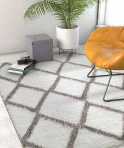 Well Woven Miraculous White Modern Shag Rug
