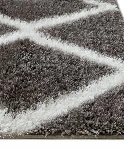 Well Woven Miraculous Grey Modern Shag Rug Geometric