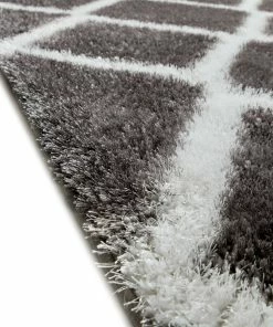 Well Woven Miraculous Grey Modern Shag Rug Geometric