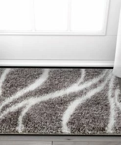 Well Woven Appreciation Grey Modern Shag Rug