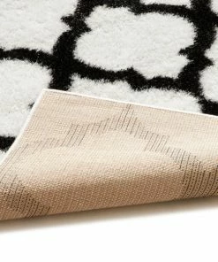 Well Woven Moroccan Humble White Modern Lattice Shag Rug