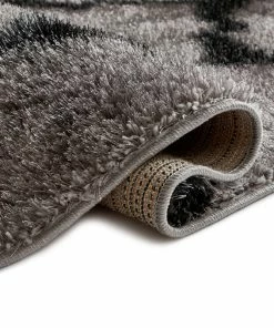 Well Woven Humble Grey Modern Lattice Shag Rug