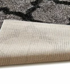 Well Woven Humble Grey Modern Lattice Shag Rug