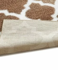 Well Woven Moroccan Humble Taupe Modern Lattice Shag Rug