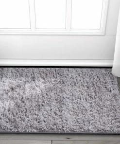 Well Woven Serenity Grey Modern Solid Rug Shag 12 Well Woven Serenity Grey Modern Solid Rug Shag