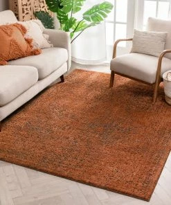 Well Woven Origins Rust Modern Vintage Oriental Rug 5'3" X 7'3"