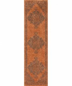 Well Woven Global Asgar Rust Modern Vintage Medallion Rug 14 Well Woven Global Asgar Rust Modern Vintage Medallion Rug