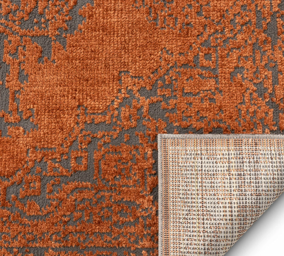 Well Woven Global Asgar Rust Modern Vintage Medallion Rug 4 Well Woven Global Asgar Rust Modern Vintage Medallion Rug