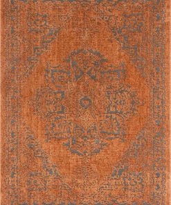 Well Woven Global Asgar Rust Modern Vintage Medallion Rug