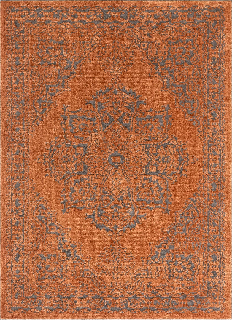 Well Woven Global Asgar Rust Modern Vintage Medallion Rug 1 Well Woven Global Asgar Rust Modern Vintage Medallion Rug