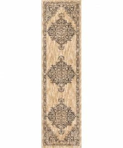 Well Woven Asgar Beige Modern Vintage Medallion Rug Global