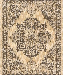 Well Woven Asgar Beige Modern Vintage Medallion Rug Global