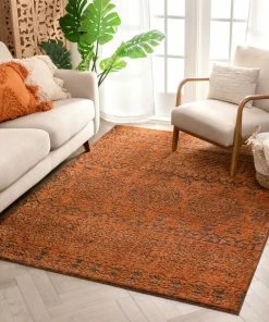 Well Woven Elodie Rust Modern Vintage Mediterranean Rug