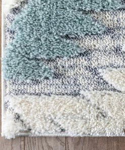 Well Woven Ares Moroccan Diamond Trellis Ivory High-Low Shag Rug