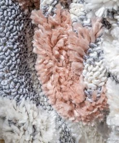 Well Woven Ares Moroccan Diamond Trellis Ivory High-Low Shag Rug