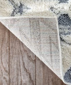 Well Woven Global Ares Moroccan Diamond Trellis Grey High-Low Shag Rug