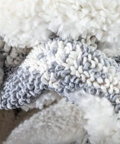 Well Woven Global Ares Moroccan Diamond Trellis Grey High-Low Shag Rug