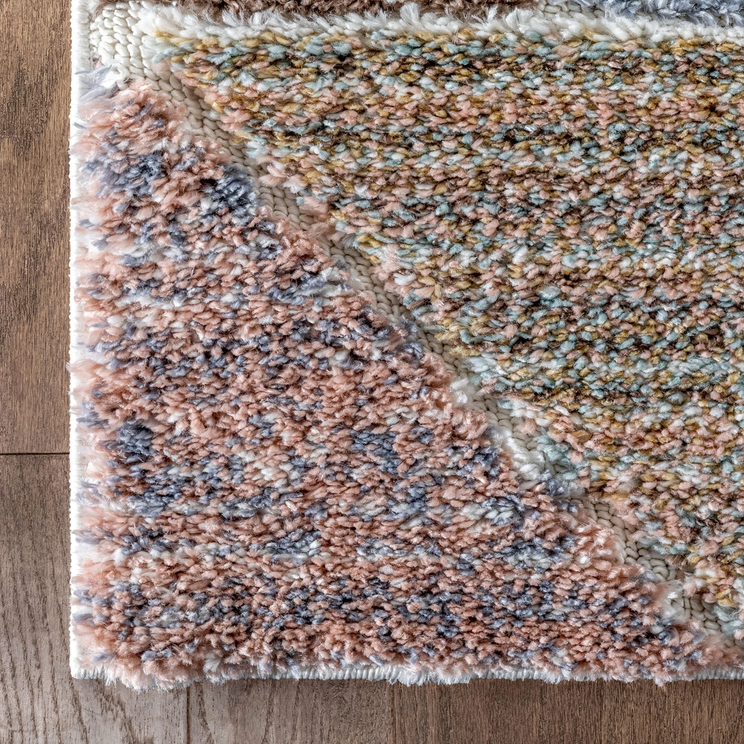 Well Woven Vintage Perseus Modern Geometric Ivory High-Low Shag Rug 4 Well Woven Vintage Perseus Modern Geometric Ivory High-Low Shag Rug