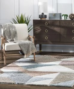 Well Woven Vintage Perseus Modern Geometric Ivory High-Low Shag Rug 22 Well Woven Vintage Perseus Modern Geometric Ivory High-Low Shag Rug