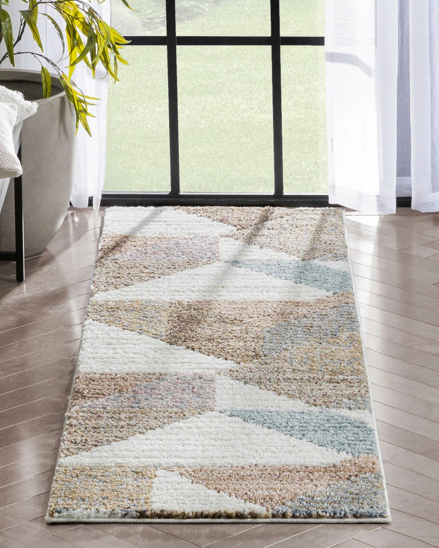 Well Woven Vintage Perseus Modern Geometric Ivory High-Low Shag Rug 11 Well Woven Vintage Perseus Modern Geometric Ivory High-Low Shag Rug