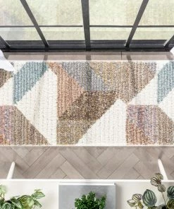 Well Woven Vintage Perseus Modern Geometric Ivory High-Low Shag Rug 26 Well Woven Vintage Perseus Modern Geometric Ivory High-Low Shag Rug