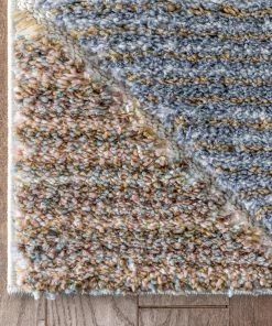 Well Woven Perseus Modern Geometric Blush High-Low Shag Rug