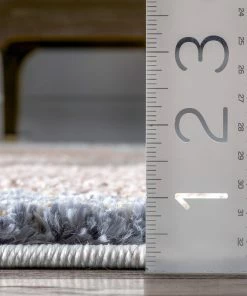 Well Woven Perseus Modern Geometric Blush High-Low Shag Rug