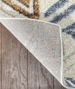 Well Woven Thanatos Modern Geometric Ivory High-Low Shag Rug