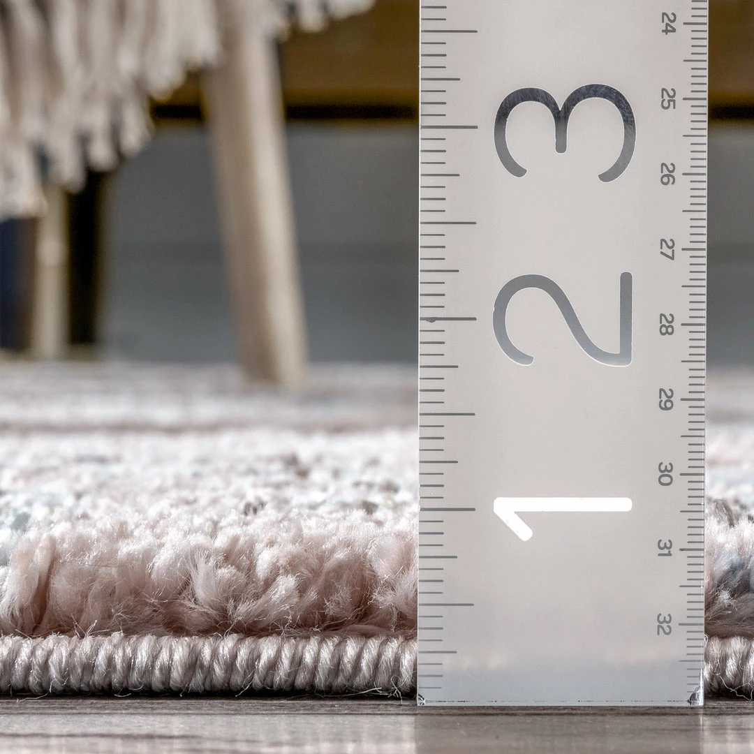 Well Woven Thanatos Modern Geometric Blush High-Low Shag Rug 7 Well Woven Thanatos Modern Geometric Blush High-Low Shag Rug