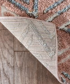 Well Woven Thanatos Modern Geometric Blush High-Low Shag Rug 19 Well Woven Thanatos Modern Geometric Blush High-Low Shag Rug