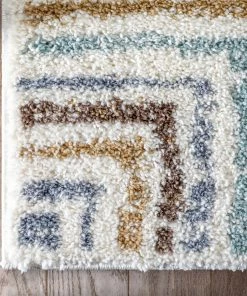 Well Woven Evander Modern Stripes Ivory High-Low Shag Rug 17 Well Woven Evander Modern Stripes Ivory High-Low Shag Rug