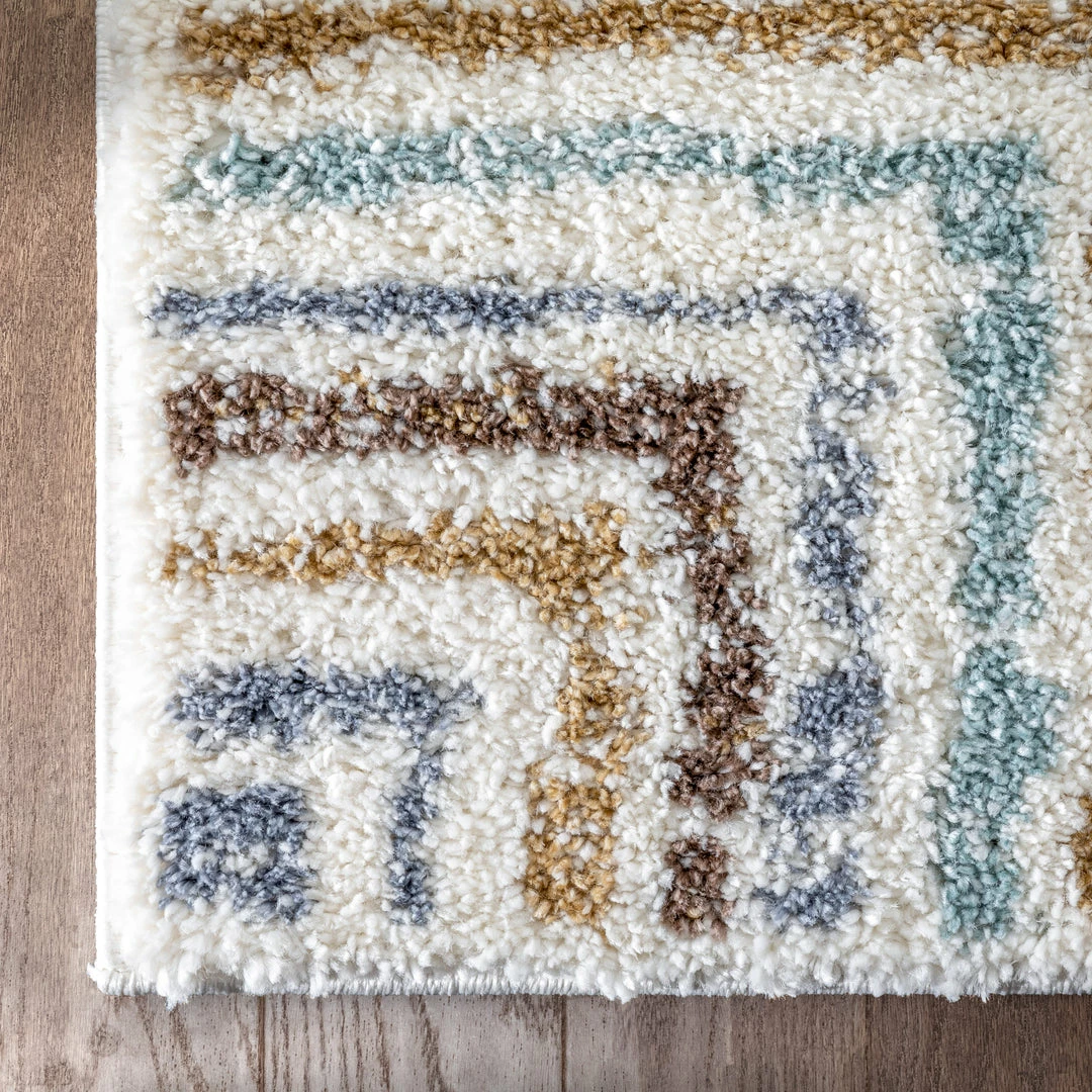 Well Woven Evander Modern Stripes Ivory High-Low Shag Rug 4 Well Woven Evander Modern Stripes Ivory High-Low Shag Rug