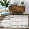 Well Woven Evander Modern Stripes Ivory High-Low Shag Rug