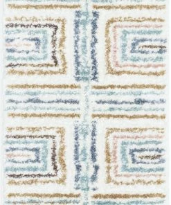 Well Woven Evander Modern Stripes Ivory High-Low Shag Rug 23 Well Woven Evander Modern Stripes Ivory High-Low Shag Rug