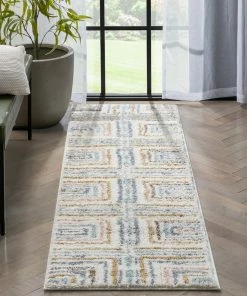 Well Woven Evander Modern Stripes Ivory High-Low Shag Rug 27 Well Woven Evander Modern Stripes Ivory High-Low Shag Rug