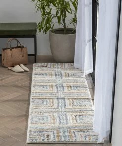 Well Woven Evander Modern Stripes Ivory High-Low Shag Rug 26 Well Woven Evander Modern Stripes Ivory High-Low Shag Rug