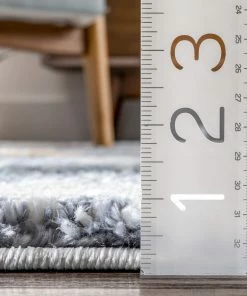 Well Woven Helios Modern Ikat Ivory High-Low Shag Rug