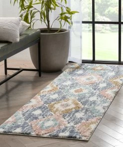 Well Woven Helios Modern Ikat Ivory High-Low Shag Rug