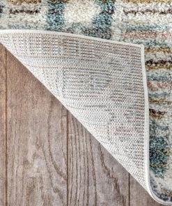 Well Woven Brontes Tribal Geometric Grey High-Low Shag Rug Global