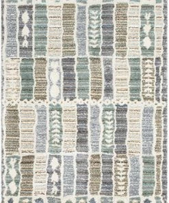 Well Woven Brontes Tribal Geometric Grey High-Low Shag Rug Global