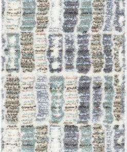 Well Woven Brontes Tribal Geometric Grey High-Low Shag Rug Global