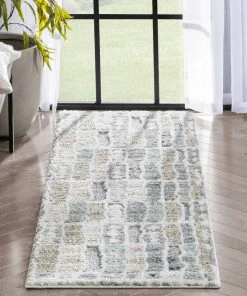 Well Woven Brontes Tribal Geometric Grey High-Low Shag Rug Global