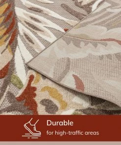 Well Woven Wilmington Beige Modern Tropical Indoor Outdoor Rug 15 Well Woven Wilmington Beige Modern Tropical Indoor Outdoor Rug