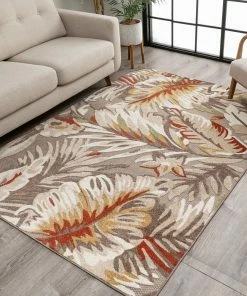 Well Woven Wilmington Beige Modern Tropical Indoor Outdoor Rug 16 Well Woven Wilmington Beige Modern Tropical Indoor Outdoor Rug