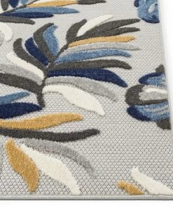 Well Woven Wilmington Blue Modern Tropical Indoor Outdoor Rug