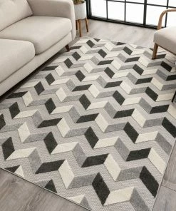 Well Woven Bela Grey Modern Indoor Outdoor Rug