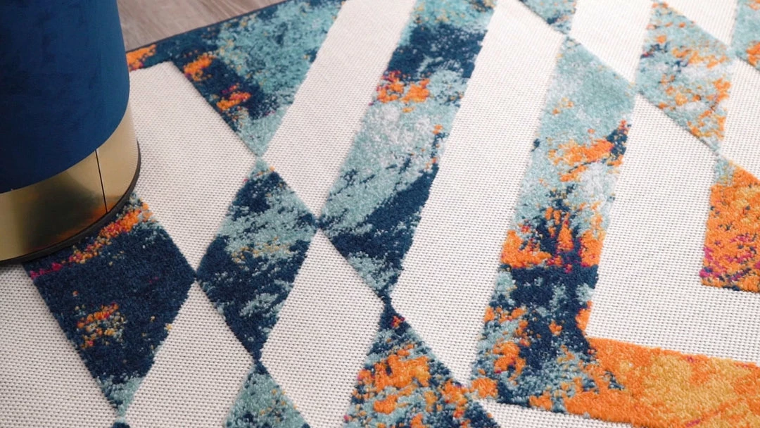 Well Woven Carmen Geometric Chevron Bold Multi-Color Multi Indoor/Outdoor High-Low Rug 5 Well Woven Carmen Geometric Chevron Bold Multi-Color Multi Indoor/Outdoor High-Low Rug