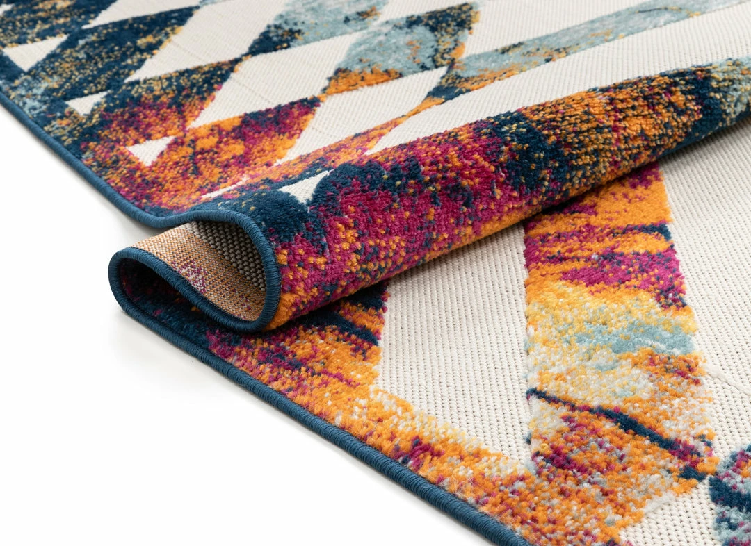 Well Woven Carmen Geometric Chevron Bold Multi-Color Multi Indoor/Outdoor High-Low Rug 6 Well Woven Carmen Geometric Chevron Bold Multi-Color Multi Indoor/Outdoor High-Low Rug