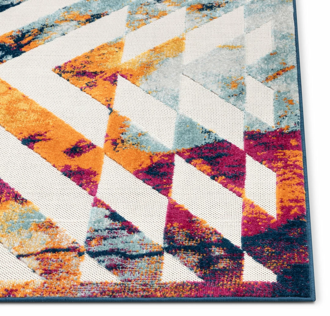 Well Woven Carmen Geometric Chevron Bold Multi-Color Multi Indoor/Outdoor High-Low Rug 4 Well Woven Carmen Geometric Chevron Bold Multi-Color Multi Indoor/Outdoor High-Low Rug