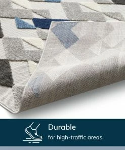 Well Woven Beni Blue Modern Indoor Outdoor Rug